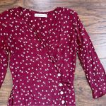 Faithfull the Brand Faithfull • Greta Mini Dress wrap button Betina Floral maroon Berry red Photo 3