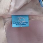 Ocean Avenue White Tropical Leaf Halter Floral Boho Bikini Tankini Top S Small Photo 3