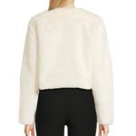 Nordstrom Cropped ivory white fur soft jacket Photo 1