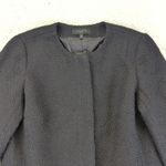 Talbots  Petites Black Textured Blazer Jacket Faux Leather Pocket Womens 12P Photo 5