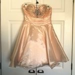 Bee Darlin Peach / Blush Rhinestone Cocktail Dress Size M Pink Size M Photo 0