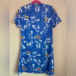 Farm Rio NWT X Adidas Blue Butterfly Athleisure Short Sleeve T-Shirt Dress M Photo 8