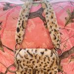 y2k cheetah print faux fur clasp mini purse Brown Photo 1