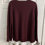 Hilary Radley  wine sweater/ white blouse material attached to band of sweater Photo 6