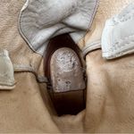 Justin Boots Vintage 90s White Eggshell Pearl Roper Pull On Cowgirl Western 6.5B Photo 7