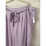 Old Navy NWD Linen Pants Womens Sz 3x Lavender Straight Leg Cropped Beach Casual Photo 2