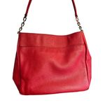 Kate Spade New York Red Pebbled Leather Tote Shoulder Bag Tassel Accent Photo 3