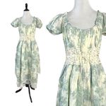 Free People  Ethereal Dainty Lace Honeysuckle Floral Printed Midi Dress Large NWT Photo 5