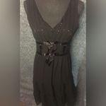 Robbie Bee  Dress Fit & Flare Sleeveless Lined Black V-Neck Size 8 Photo 6