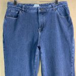 L.L.Bean  Classic Fit Flare Leg Jeans Women's Blue Denim Comfort Regular Sz 14 EUC Photo 2