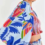 Farm Rio  Mix Color Birds Smocked Crop‎ Top Photo 7