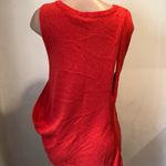 CAbi  sweater siren vest size XL red/orange unique drape cut out asymmetr… Photo 4