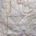 White Bohemian Crochet Knit Sheer Beach Cotton Cover Up Shirt Dress S M 4/6 Size undefined Photo 8