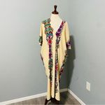 ZARA  Multicolored V-Neck Tunic Short Sleeves Midi Summer Beach Dress Size XL Photo 2