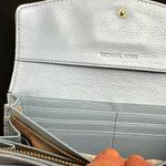 Michael Kors  Leather Powder Blue Zip-Around Wallet/Clutch Photo 8