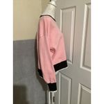 Juicy Couture Pink Black Heart Logo Crewneck Sweatshirt Sweater M Photo 2