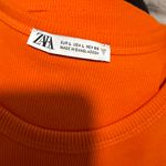 ZARA Orange Crop Top Photo 2