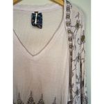 Free People  Women's Medallion Printed V-Neck Top Size M Purple Photo 3