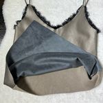 ZARA Faux Leather Lace Trim Knit Back Cami Photo 6