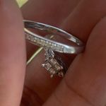 10kt White Gold Quad Princess Cut Diamond Weddind Ring Set Photo 5