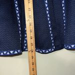 Alya  size medium mini a-line skirt embroidered blue white high waist FRANCESCA'S Photo 4