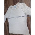 Calvin Klein Jeans Cotton Knit Sweater Women's M Ivory Crewneck Photo 5
