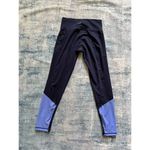 Adidas  Blue Color Block Climalite Athletic Leggings w Mesh Side Pocket Medium Photo 1