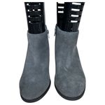 Vionic Bromley 322 Grey Suede Snakeskin Heeled Ankle Booties Size 8 Photo 1