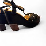 Seychelles  black T-Strap Platform Pump Heels Black Size 10 Photo 3