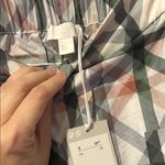 COS  orange green & white gingham checkered midi skirt NWT Photo 2