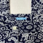 J. McLaughlin  Blue Floral Lace Printed Slim Leg Pants Photo 2