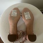 Loeffler Randall  Emi Scallop Block Heel Dress Sandal Ankle Strap Tan Size 9.5 Photo 5