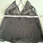 ZARA Women's Black Sheer Polka Dot Scalloped Cami Slip M Photo 5