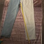 Nasty Gal Two Tone Straight Leg Denim Jeans 6 Color Block Casual Festival Y2K Photo 6