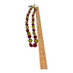 Handmade San Francisco 49ers Red Gold Kukui Nut Lei 18” Hawaiian Style NEW Photo 2