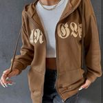 Brown Zip Up Hoodie Photo 0