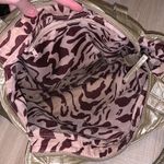 Gold Pewter metallic faux leather buckle handbag Photo 5