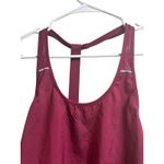 Gymshark Deep Red/Maroon Drop Arm Scoop Neck Crop Gym Tank Top Small Photo 2
