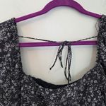 ASTR the Label Ruffle Crop Top in Black Ditsy Photo 5