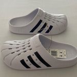 Adidas Adilette Women’s Clogs in White & Black, Size: 9 Photo 8