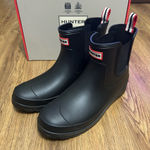 Hunter  black ankle rain boots booties shoes new  Photo 0