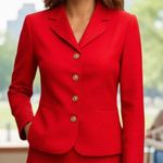 NWT Shelby Rose New York True Red 2PCs Suit Set Blazer Skirt SZ Photo 0