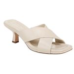 Vince  Women's Cream Criss Cross-Strap Sandals Cecilia Square toe Elegant Shoes 9 Photo 7