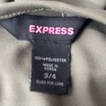 EXPRESS Vtg 90s  Wrap Dress Sz 3/4 Olive Midi Y2k Grunge Minimal Prep Forest Work Photo 6