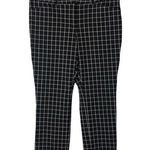 Worthington Black & White Windowpane Plaid Cropped Flat Front Pants 6S Photo 0
