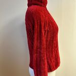 SO Vintage Women’s Red Velour Chenille  
Turtleneck Sweater size M Photo 3
