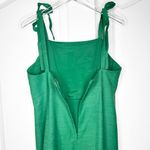 Sézane Green Tie-Strap Mini Dress Linen Blend Cutout Back Size 42 Large NWT Photo 5