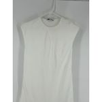 COS  Draped Asymmetric Maxi Dress‎ White Size 2 Linen Minimalist Photo 2