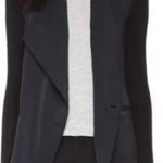Vince  Draped Blazer with Ribbed Knit Sleeves Size 0 Photo 1