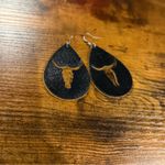 Source Unknown  Black Bull Earrings Photo 1